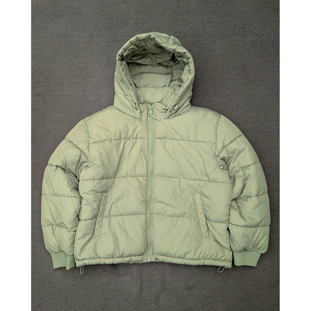 Aeropostale Sage Green Hooded Puffer Jacket XL
